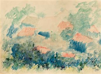 ABRAHAM WALKOWITZ (1878-1965) Two watercolors.